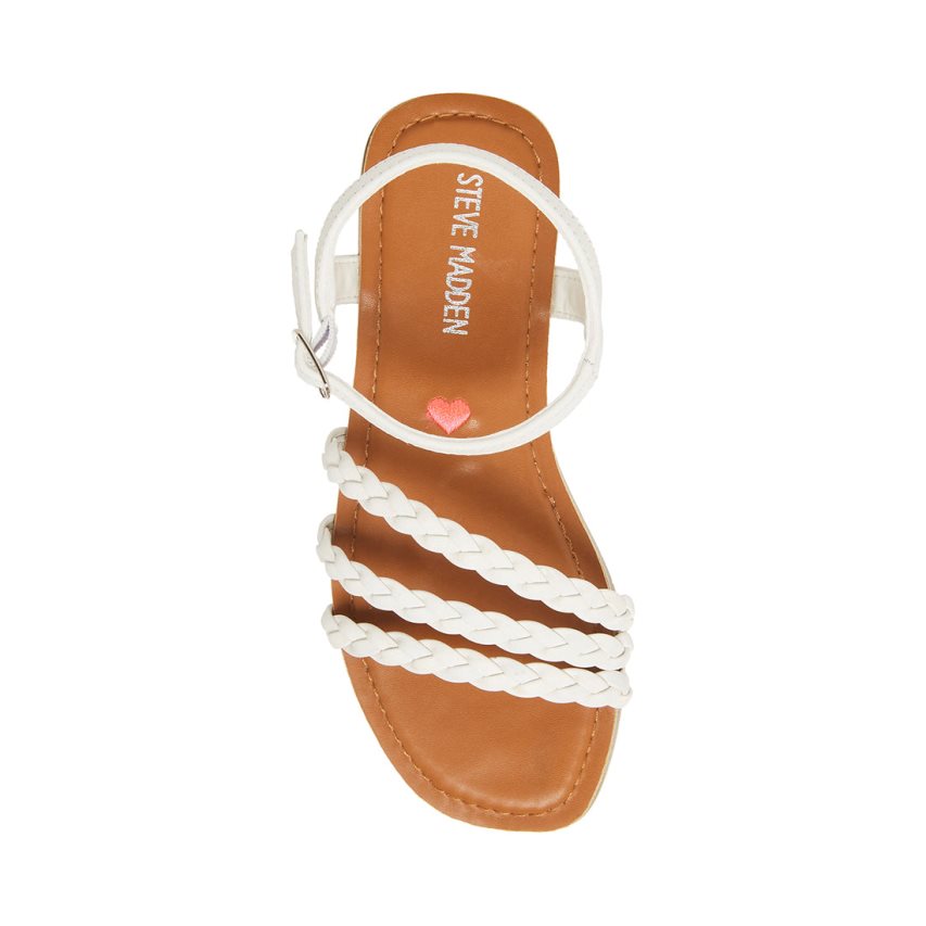 Sandalias Planas Steve Madden Jgeorjia Niños Blancas | ES PU9308